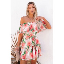 Off The Shoulder Ruffle Floral Dress Off The Shoulder Ruffle Floral Dress