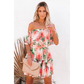 Off The Shoulder Ruffle Floral Dress Off The Shoulder Ruffle Floral Dress